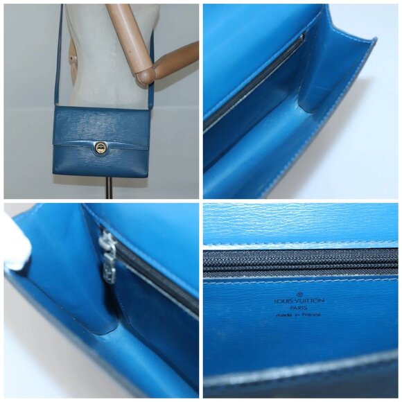 LOUIS VUITTON Epi Pochette Arche Shoulder Bag Blue - Picture 15 of 15